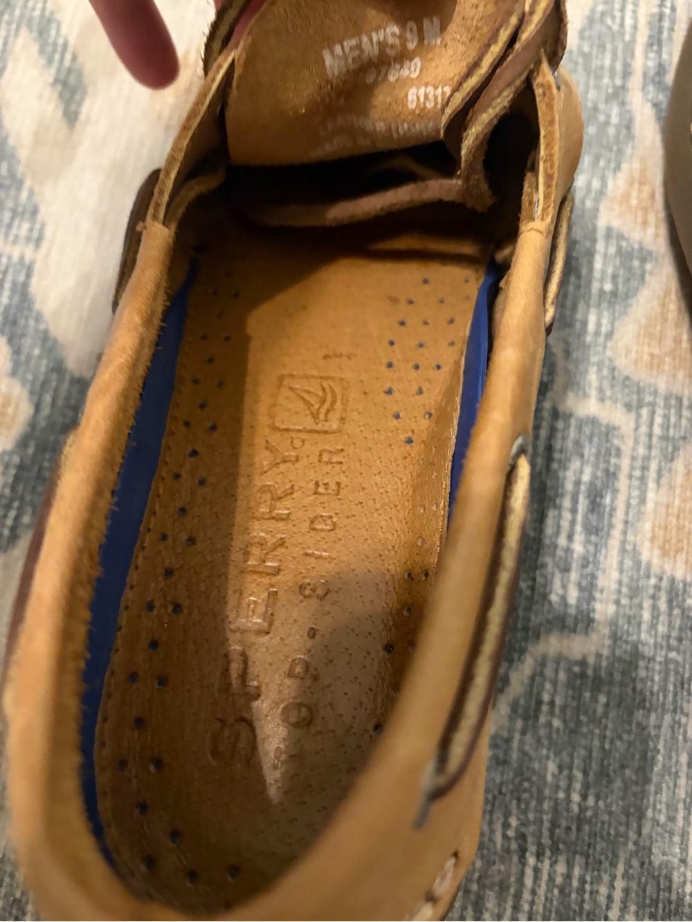 Sperry Tan Leather Boat Shoes - Picture 3 of 5